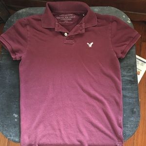 Burgundy young men’s/ men’s Xs Polo shirt